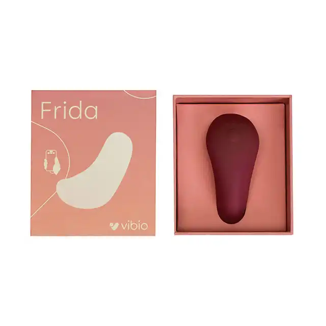 Vibio - Frida Lay-On Vibrator Red Wine. Luksusowy wibrator na aplikację. Dopasowujący się specjalnie do Twoich miejsc specjalnych.