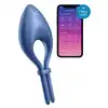 Satisfyer - Bullseye Blue - regulowany, niebieski ring na penisa. Mocniejsza erekcja gwarantowana