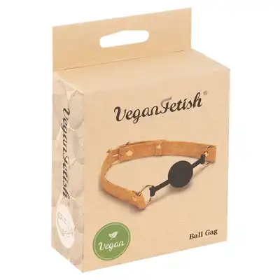 Vegan Fetish - Ball Gag. Wegański knebel z silikonową kulką. Wegański styl. Idealny prezent do butelki wina.