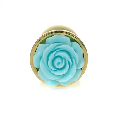 Plug-Jewellery Gold PLUG ROSE- Light Blue