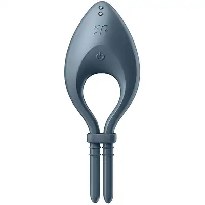 Satisfyer - Bullseye Dark Blue - regulowany, ciemnoniebieski ring na penisa. Mocniejsza erekcja gwarantowana