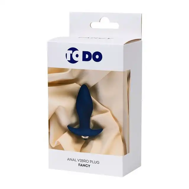 ToDo - Fancy Anal Vibro Plug - wibrujący plug analny w elektryzującym, niebieskim kolorze 