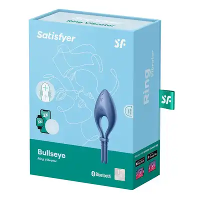 Satisfyer - Bullseye Blue - regulowany, niebieski ring na penisa. Mocniejsza erekcja gwarantowana