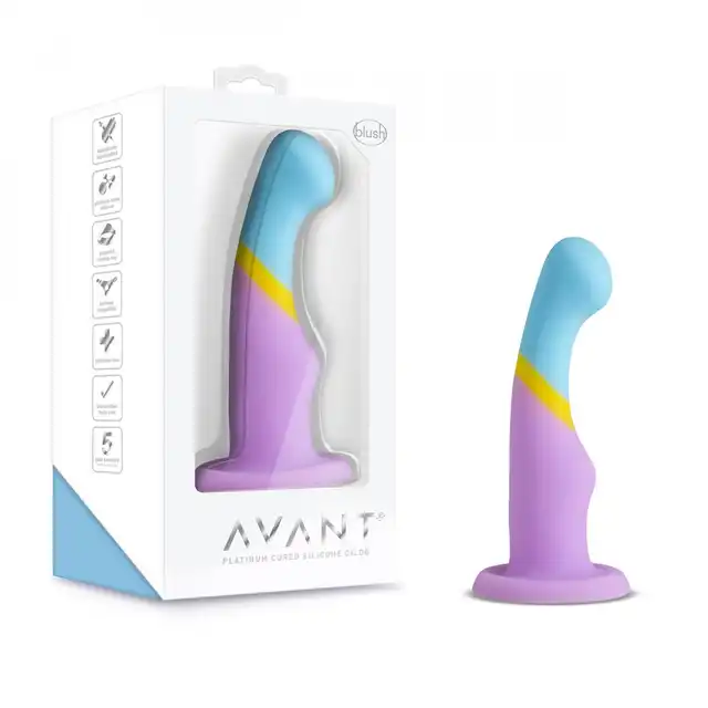 Avant - Heart of Gold. Silikonowe dildo do punktu G z przyssawką w oryginalnych, wiosennych i kobiecych kolorach.