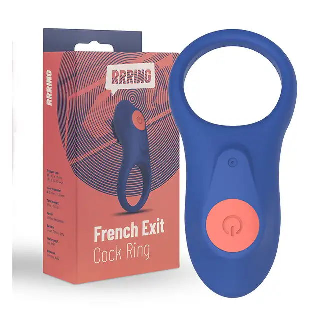 FeelzToys - Rrring French Exit Cock Ring. Elegancki, wibrujący, silikonowy ring. Dodaj pikanterii do swojego życia seksualnego.