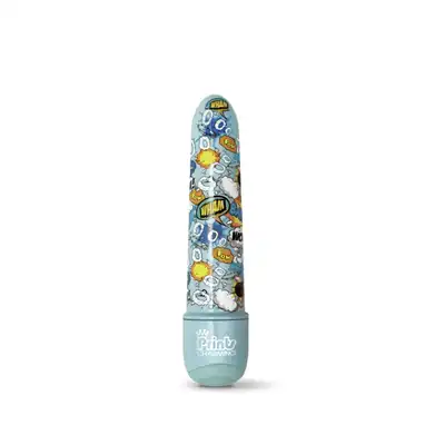 Prints Charming - Pop Tease 5" Blue. Rozkoszny, smukły wibrator z wybuchowym printem. Idealny do Twojej torebki.
