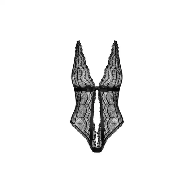 Obsessive - Isabellia body L/XL. Cudownie ażurowe body z intrygującym wycięciem z  przodu 