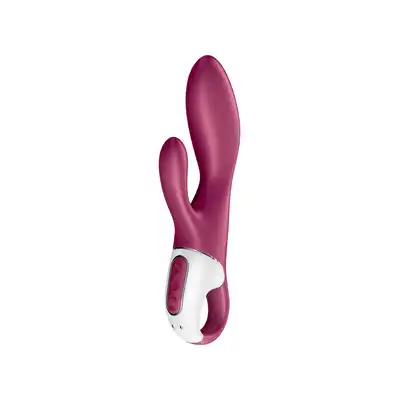 Satisfyer - Heated Affair Berry - podgrzewany wibrator z opcją stymulacji łechtaczki oraz punktu G!