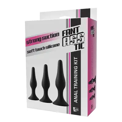 DreamToys - Fantastic Anal Training Kit. Zestaw plugów analnych z przyssawkami. Zaczerpnij analnej przyjemności bez użycia rąk.