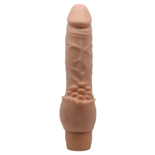 Baile - Barbara Soft Skin 19,5 cm. Realistyczny wibrator z miękkiej cyberskóry, świetne tekstury 
