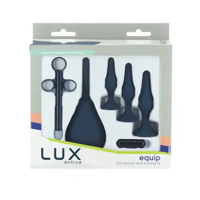 Lux Active - Equip Anal Plug Training Kit. Idealny zestaw do rozpoczęcia przygody z analnymi przygodami. Wszystko czego potrzebujesz w jednym zestawie.