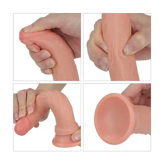 Lovetoy - 7" Nature Cock Flesh. Elastyczne i realistyczne dildo z mocną przyssawką. 