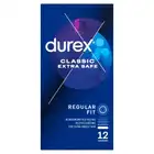 Durex - Extra Safe 12szt. Grubsze, dodatkowo nawilżane prezerwatywy. Niezawodna ochrona i pełen komfort