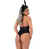 Daring - Tuxedo Bunny Roleplay Set L/XL. Odlotowy i elegancki strój czarnego króliczka z prześwitującym body