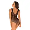 Obsessive - B134 body S/M/L. Zmysłowe body z unikalnym wzorem i seksownie prześwitującą siateczką 