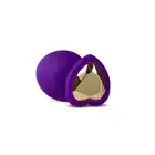 Temptasia - Bling Plug Medium Purple. Średniej wielkości silikonowy plug ze złotym kryształkiem w podstawie. Zabłyśnij przed partnerem