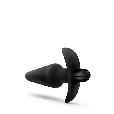 ANAL ADVENTURES PLATINUM SILICONE VIBRATING PLUG BLACK