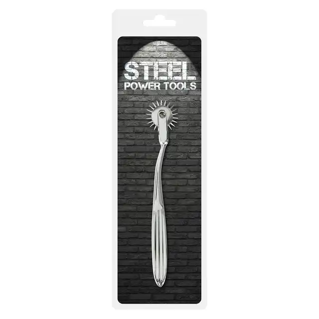 Steel Power Tools - Pinwheel. Solidne radełko ze stali nierdzewnej. Jeden rząd szpilek wzbudzi w Tobie ochotę na nieprzyzwoitą zabawę na zasadach BDSM