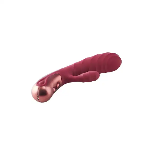 Dinky - Duo Vibrator Jimmy K. Podwójny wibrator ze stymulującymi żłobieniami. Podwójna stymulacja - łechtaczka i punkt G.