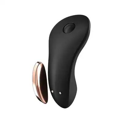 Satisfyer - Little Secret Panty Vibrator Black - sekretny wibrator do majetczek. Niesamowita przyjemność w każdej chwili 