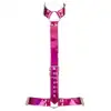 Bad Kitty - Harness Pink S-L. Seksowna i odważna błyszcząca uprząż w kolorze fuksji. 