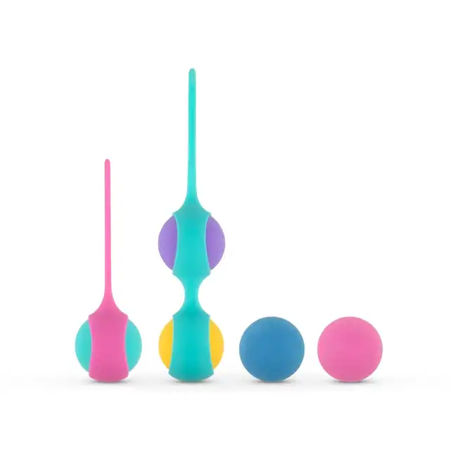 PMV20 - Vito Kegel Ball Set. Kolorowy progresywny zestaw treningowy kulek gejszy. Super jakość