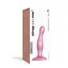 Strap-On-Me - Dildo Plug Curvy S Pink - dildo marki premium o unikatowym kształcie i metalicznym kolorze