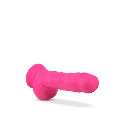 NEO 9 INCH DUAL DENSITY DILDO NEON PINK