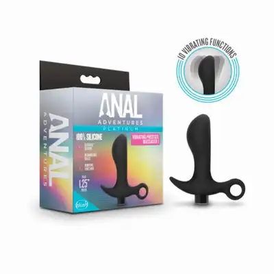 Anal Adventures - Vibrating Prostate I. Wibrujący masażer prostaty ze stymulacją krocza. Silikon z platyną 