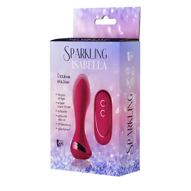 Sparkling - Anal Plug Isabella - nowoczesny, plug analny z wibracjami i funkcją pompowania. Niesamowita rozkosz z zabaw analnych