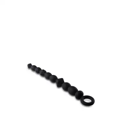 ANAL ADVENTURES PLATINUM SILICONE BEGINNER ANAL BEADS BLACK