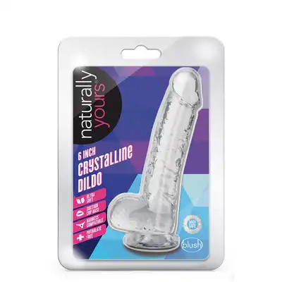 NATURALLY YOURS  6" CRYSTALLINE DILDO  DIAMOND