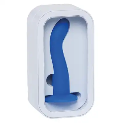 Ylva &amp; Dite - Swan Dark Blue Dildo - niebieskie dildo wykonane z gładkiego silikonu premium
