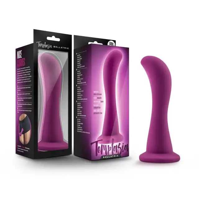 Temptasia - Bellatrix Dildo. Dildo analne z mocną przyssawką. 16cm śliwkowej przyjemności bez użycia rąk