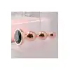 Gender X - Gold Digger L. Duży, elegancki i stylowy. Metalowa wtyczka analna w kolorze rose gold z czarnym klejnotem w podstawie. 