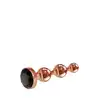 Gender X - Gold Digger S. Mały, elegancki i stylowy. Metalowa wtyczka analna w kolorze rose gold z czarnym klejnotem w podstawie. 