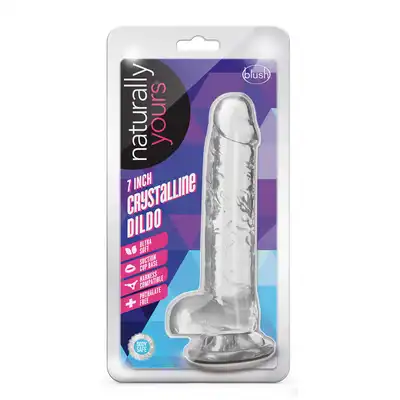 NATURALLY YOURS  7" CRYSTALLINE DILDO  DIAMOND