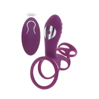 ToyJoy - Happiness Halo Halo C-Ring Sleeve. Ring na penisa z wibrującym stymulatorem łechtaczki. Doświadczcie razem nowych przyjemności z seksu