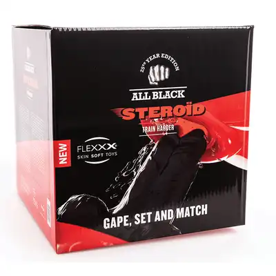 All Black - Gape, Set and Match Black. Ekstremalne potrójne dildo dla fanatyków intensywnej penetracji.