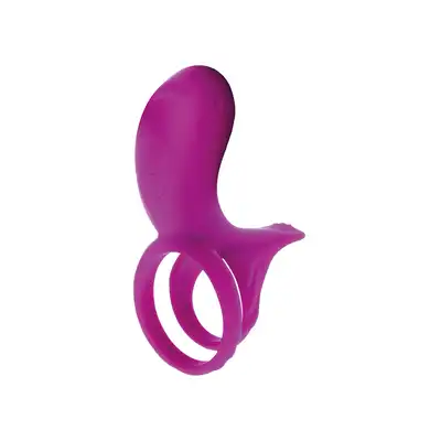 Xocoon - Couples Stimulator Ring USB. Niesamowity wibrujący ring dla par ze stymulatorem wejścia pochwy i łechtaczki 