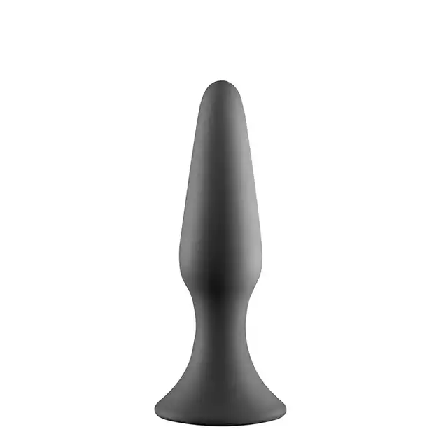 DreamToys - MenzStuff Metal Ball Plug Grey. Silikonowy plug analny z metalową kulką wewnątrz, dla intensyfikacji analnych doznań poprzez drżenie