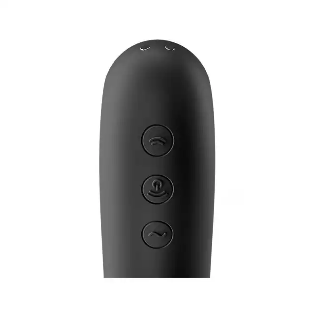Satisfyer - Dual Kiss Black. Kompaktowy i elegancki wibrator ciśnieniowy i puntu G. Dwa niesamowite urządzenia w jednym.