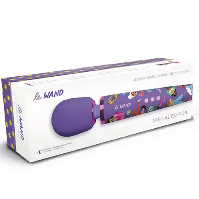 Le Wand - Feel My Power Jade Purple Brown Edidtion - limitowana edycja luksusowego masażera z ilustracjami nowojorskiej artystki