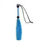 Guilty Pleasure BDSM - Silicone Flogger Whip Blue. Niebieski bicz silikonowy do delikatnego głaskania i mocnych uderzeń. BDSM masz we krwi