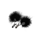 Guilty Pleasure BDSM - Feather Nipple Clamps. Seksowne klamerki na sutki z możliwością regulacji ucisku. Zdobione zmysłowymi piórkami stymulującymi piersi