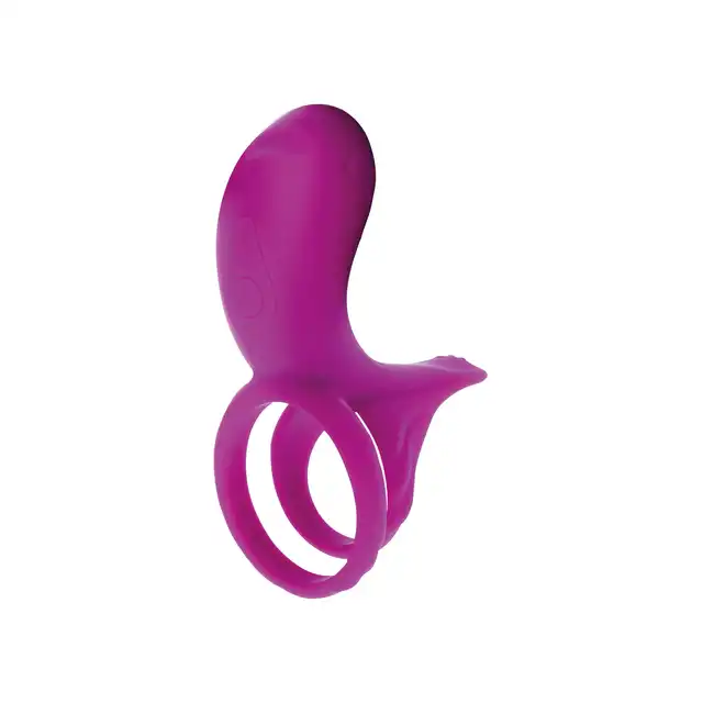 Xocoon - Couples Stimulator Ring USB. Niesamowity wibrujący ring dla par ze stymulatorem wejścia pochwy i łechtaczki 