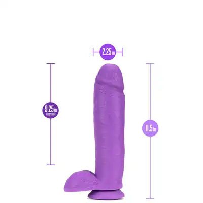 NEO 11 INCH DUAL DENSITY DILDO NEON PURPLE