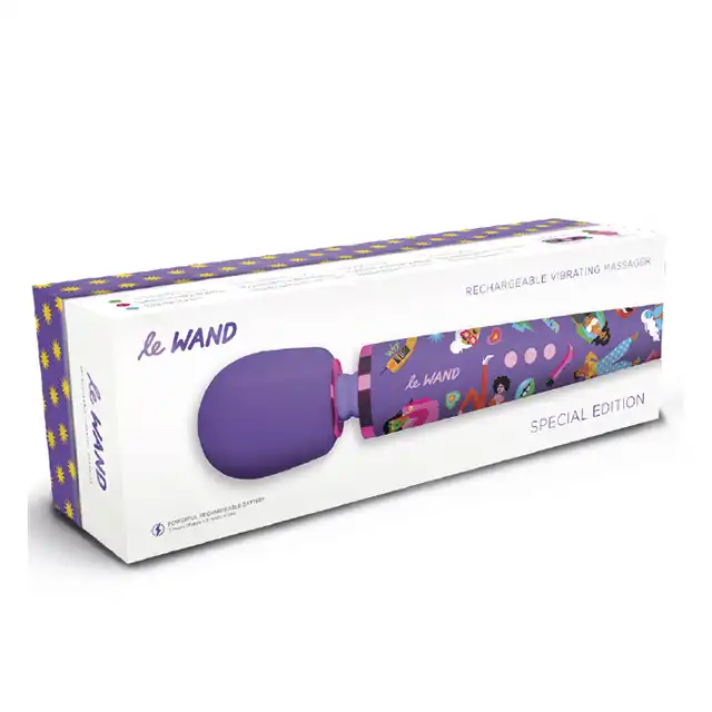 Le Wand - Feel My Power Jade Purple Brown Edidtion - limitowana edycja luksusowego masażera z ilustracjami nowojorskiej artystki