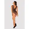 Obsessive - B134 body S/M/L. Zmysłowe body z unikalnym wzorem i seksownie prześwitującą siateczką 