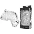 Master Series - Detained Soft Chastity Cage. Klatka na penisa ze specjalnym otworem na końcu, by nic nie ograniczało Twoich wytrysków